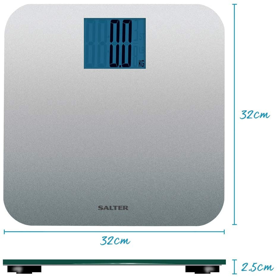 Salter Max Capacity 250kg Digital Bathroom Scales – Easy Read Display, Silver