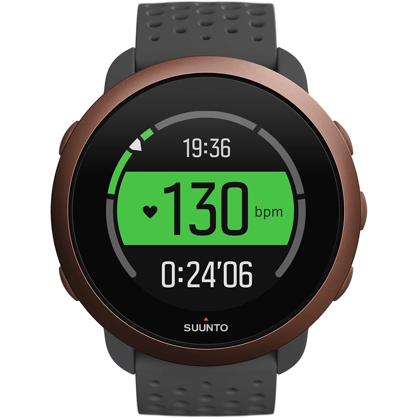 Suunto 3 Sports Watch with Fitness Wrist Band - Grey Copper
