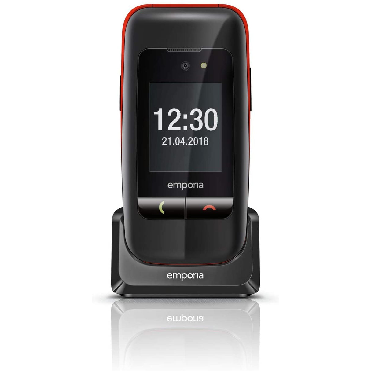 Emporia One Flip Phone 2G 2.4" - Black/Red - Refurbished Excellent