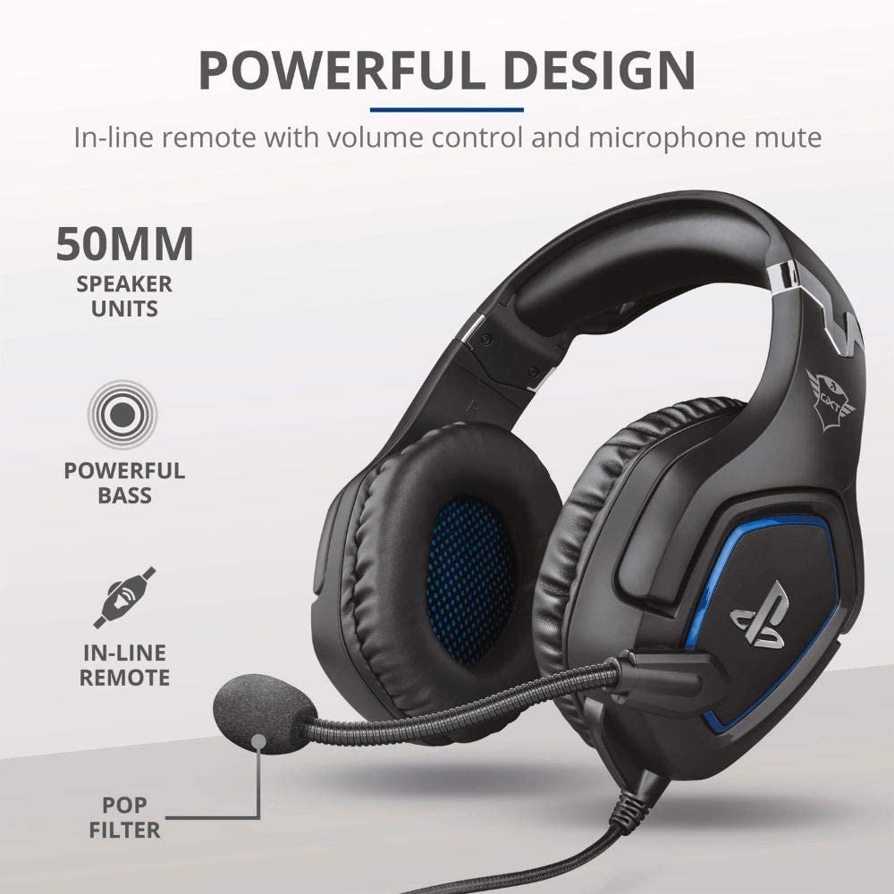 Trust Gaming GXT 488 Forze Gaming Headset for PS4 - Black and Blue