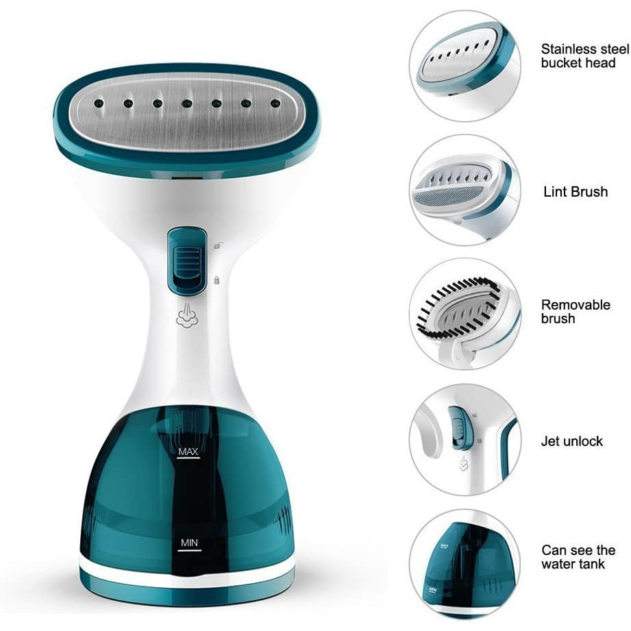 homeasy Clothes Steamer 5 in 1 Handheld Steam Iron - Green