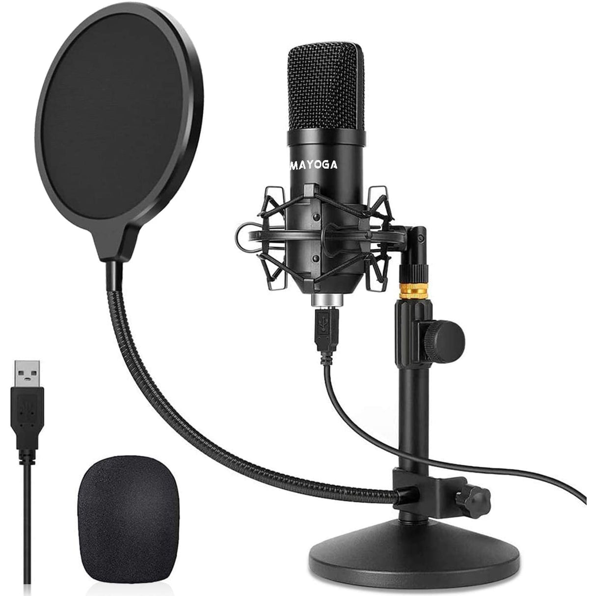 Mayoga USB Microphone 192kHz/24bit Condenser Cardioid Mic Kit