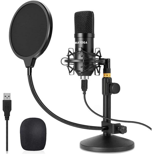 Mayoga USB Microphone 192kHz/24bit Condenser Cardioid Mic Kit