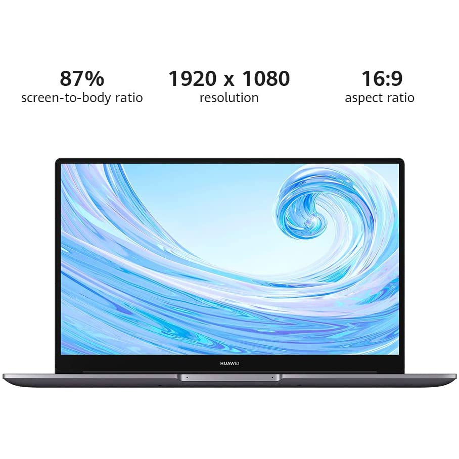 HUAWEI MateBook D 15, AMD Ryzen 7, 8GB RAM, 512GB SSD, Multi-screen Collaboration, Fingerprint Reader, Space Grey