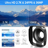 Video Camera Camcorder 2.7K Ultra HD YouTube Vlogging Camera 36MP IR Night Vision Digital Camera Recorder 16X Digital Zoom 3 inch IPS Touch Screen