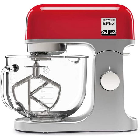 Kenwood kMix Stand Mixer with 5L Glass Bowl 1000W, Red