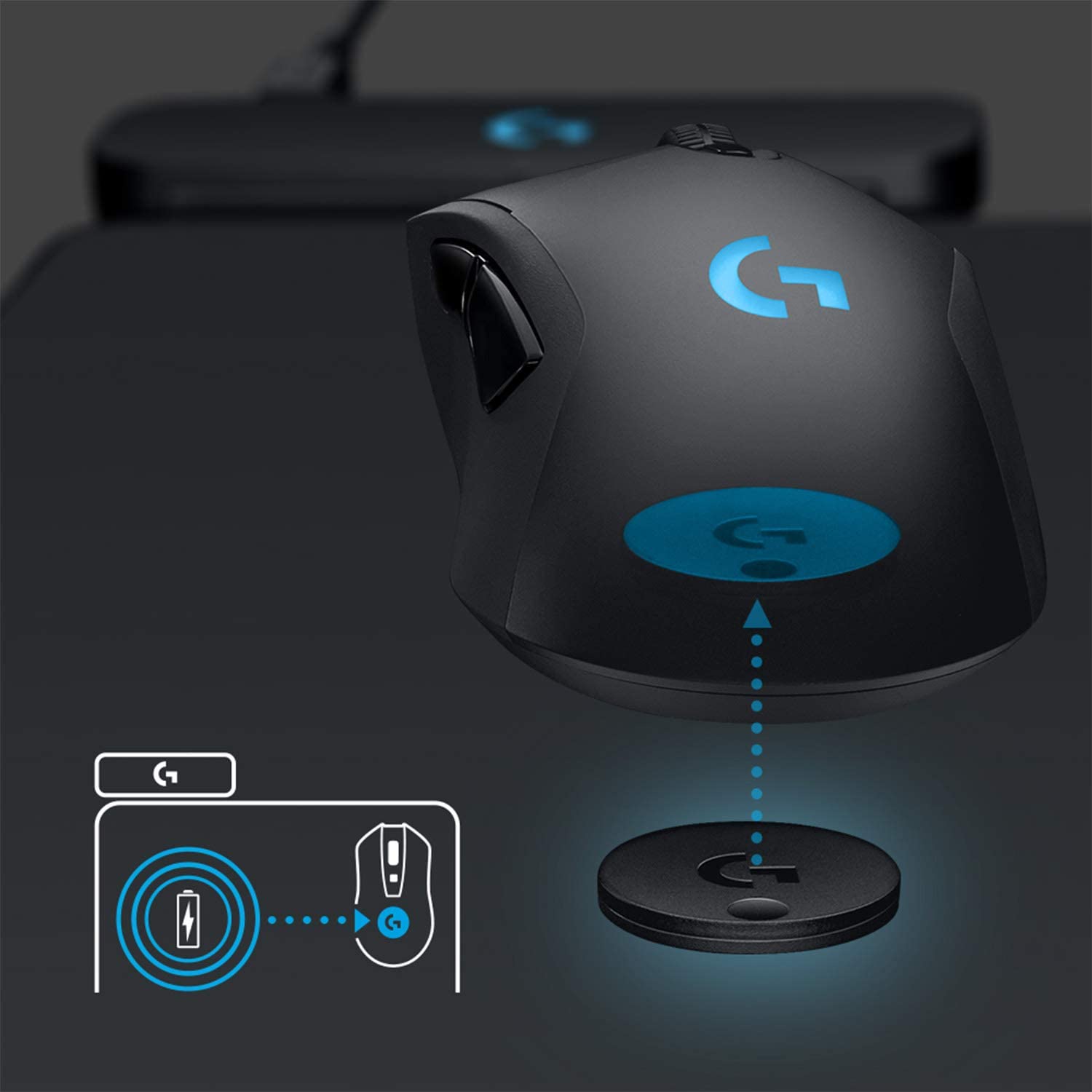 Logitech G POWERPLAY Wireless Charging Mouse Pad - Black