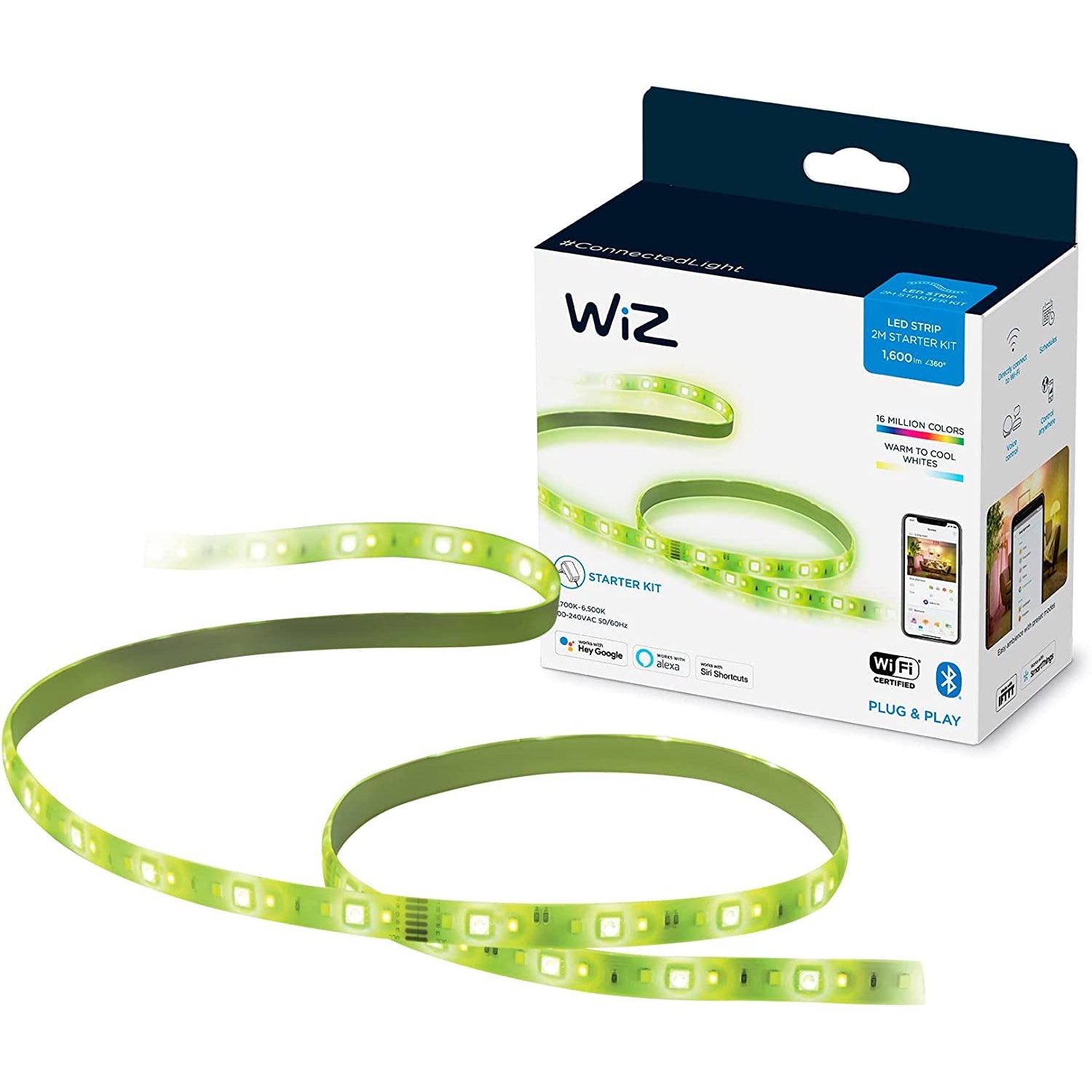 Wiz Wi-Fi Colour & Tunable White Smart Lightstrip - 2M - Refurbished Excellent