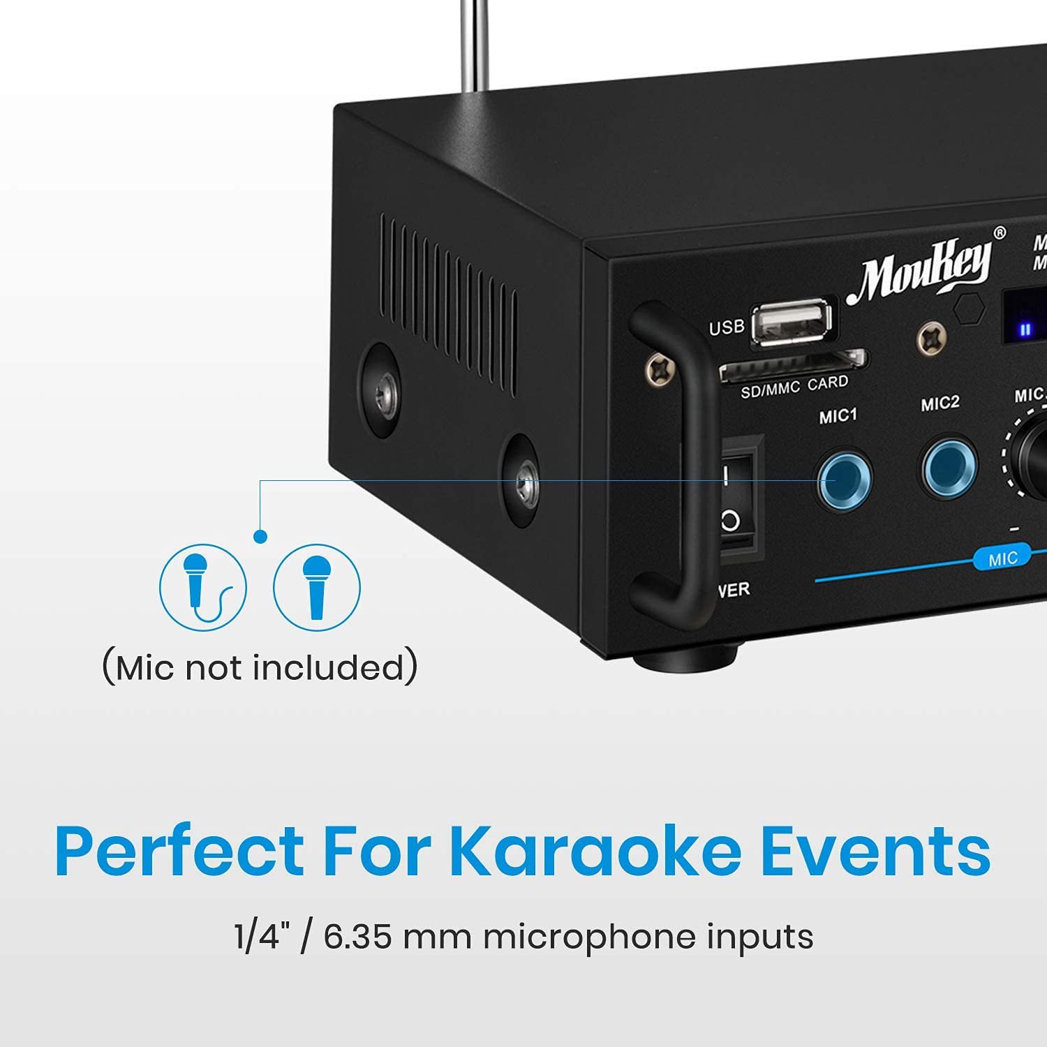 Moukey Professional Mini Karaoke Amplifier MAMP3