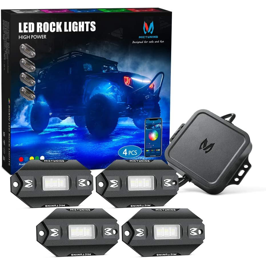 MICTUNING C1 4 Pods RGBW LED Rock Lights