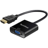 TechRise Gold Plated High-Speed 1080P Active HDTV HDMI to VGA adapter Converter Male to Female with Audio and Micro USB Charging Cable