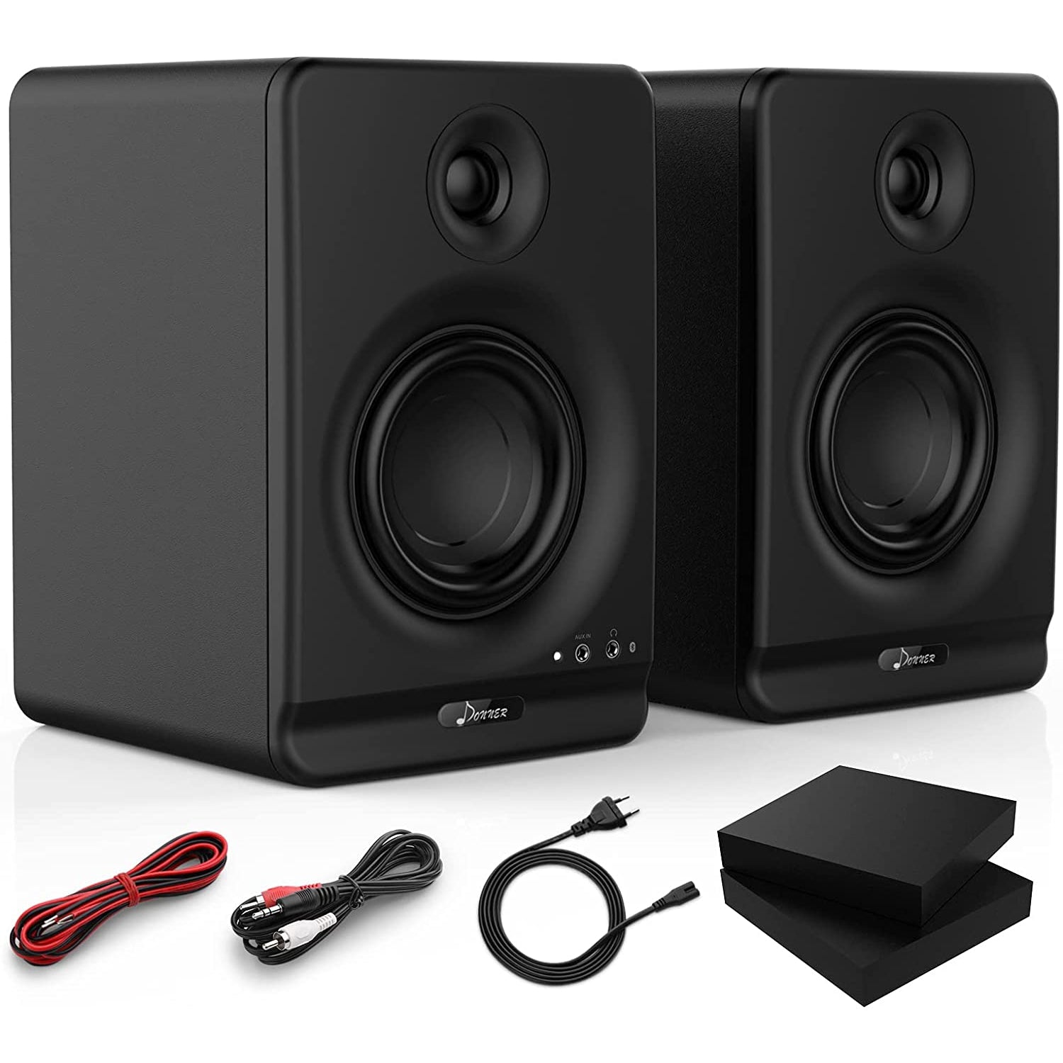 Donner DYNA 4 - 4" Active Monitor Speakers with Professional CSR Bluetooth 5.0 - Black