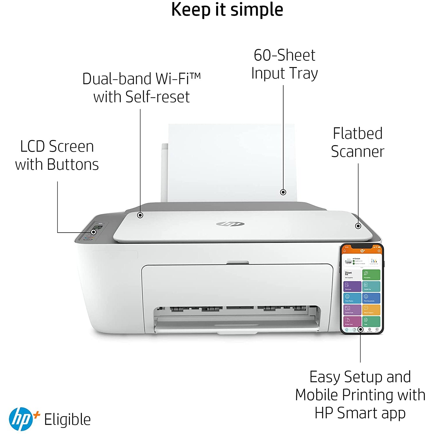 HP DeskJet 2720e All-in-One Colour Printer - White
