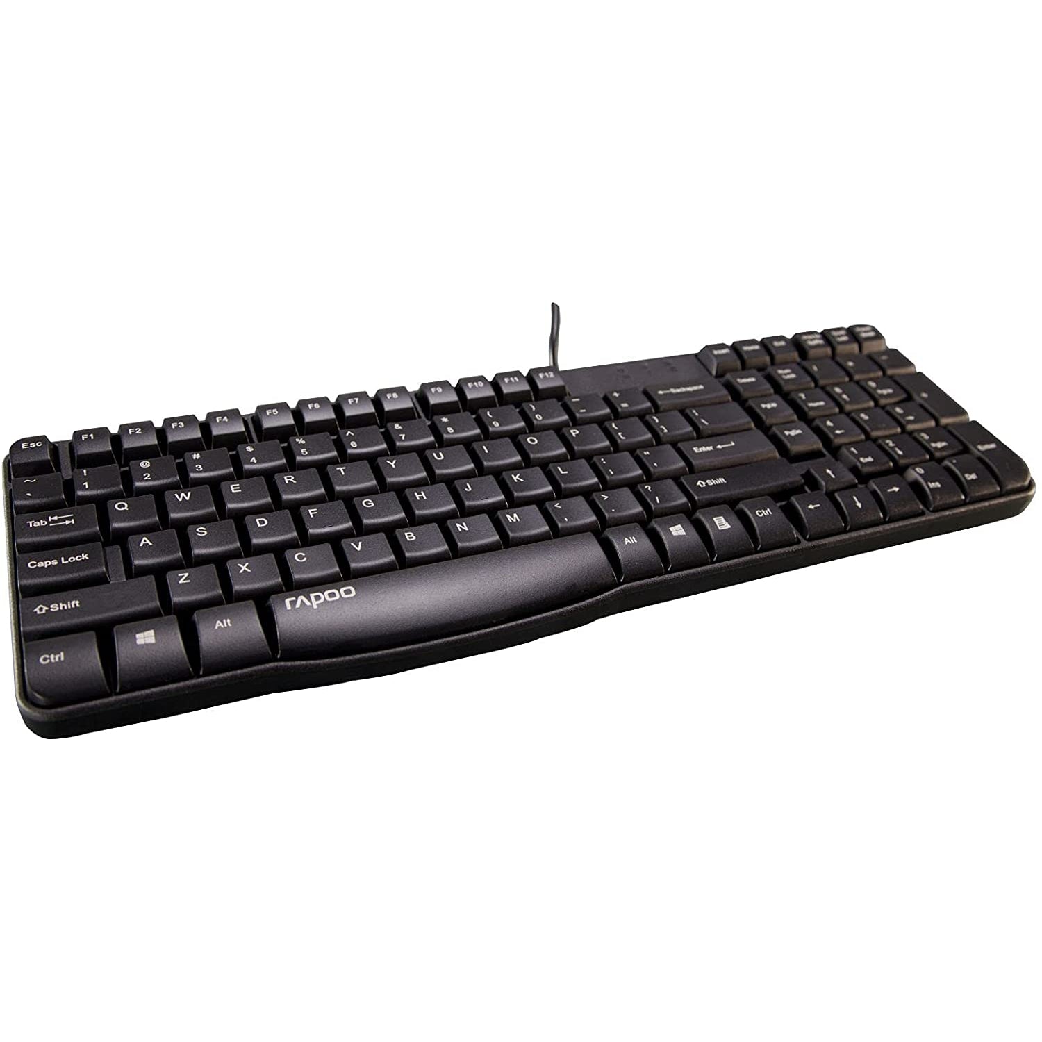 Rapoo N2400 Wired Spill-Resistant Keyboard, Black - Refurbished Pristine