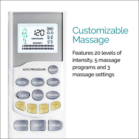 TruMedic TM-1000PRO Deluxe Tens Massager Unit for Pain Relief - White