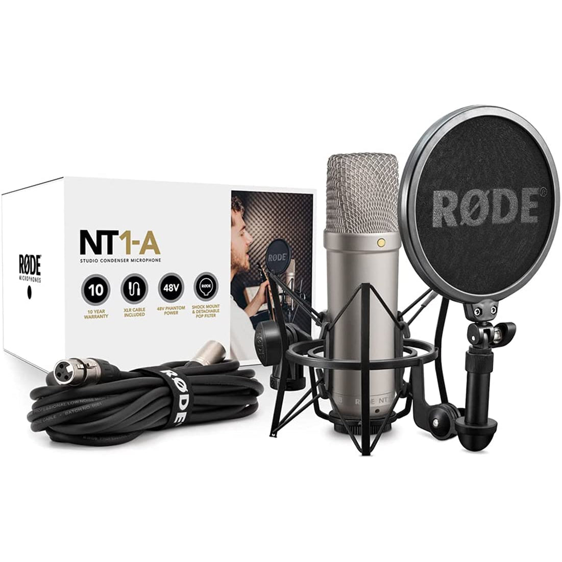 RØDE NT1-A Cardioid Studio Condenser Microphone with SM6 Shock Mount