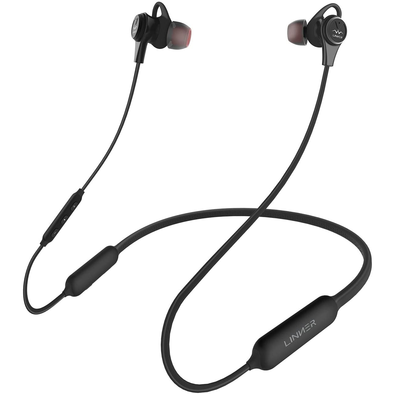 Linner NC50 Pro Active Noise Cancelling Bluetooth Headphones 4.1 Wireless Sports Earphones, Black