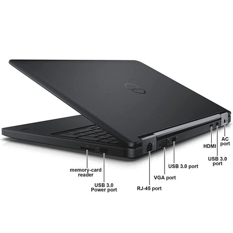 Dell Latitude E5550 15.6 Inch Business Laptop, Intel Core i3-5010U 2.1GHz, 8G Ram, 1TB, WiFi, VGA, HDMI, USB 3.0, Windows 10 - Black