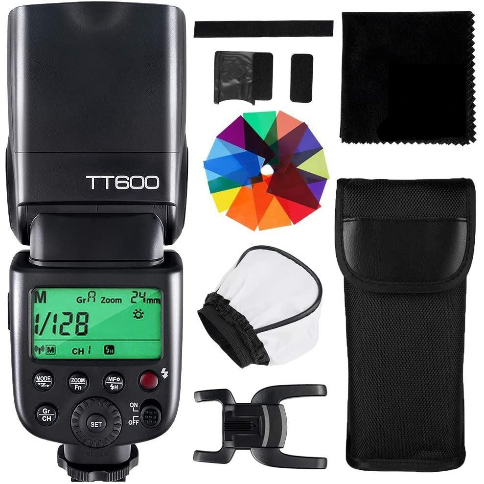 GODOX TT600 Flash Speedlight GN60 2.4G Wireless Camera Speedlite for Canon Nikon Pentax Fujifilm Olympus Camera - Black