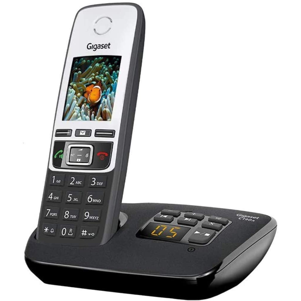 Gigaset C190A Premium Cordless Home Phone with Answer Machine and Call Block - Single, Duo & Trio