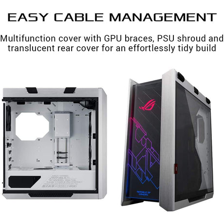 Asus Rog Strix Helios GX601 White Edition RGB Mid-Tower Computer Case for ATX/EATX Motherboards with tempered glass