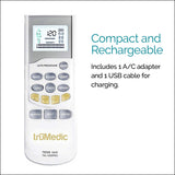 TruMedic TM-1000PRO Deluxe Tens Massager Unit for Pain Relief - White