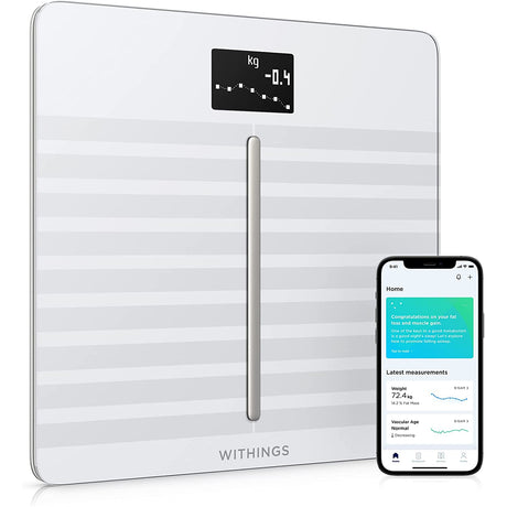 Withings Wi-Fi Smart Scale with Body Composition & Heart Rate - White