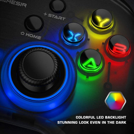 GameSir T4 Pro Wireless Bluetooth Controller for Nintendo Switch, Switch Pro Controller with LED Backlight, Turbo Gamepad Joystick with Dual Motor