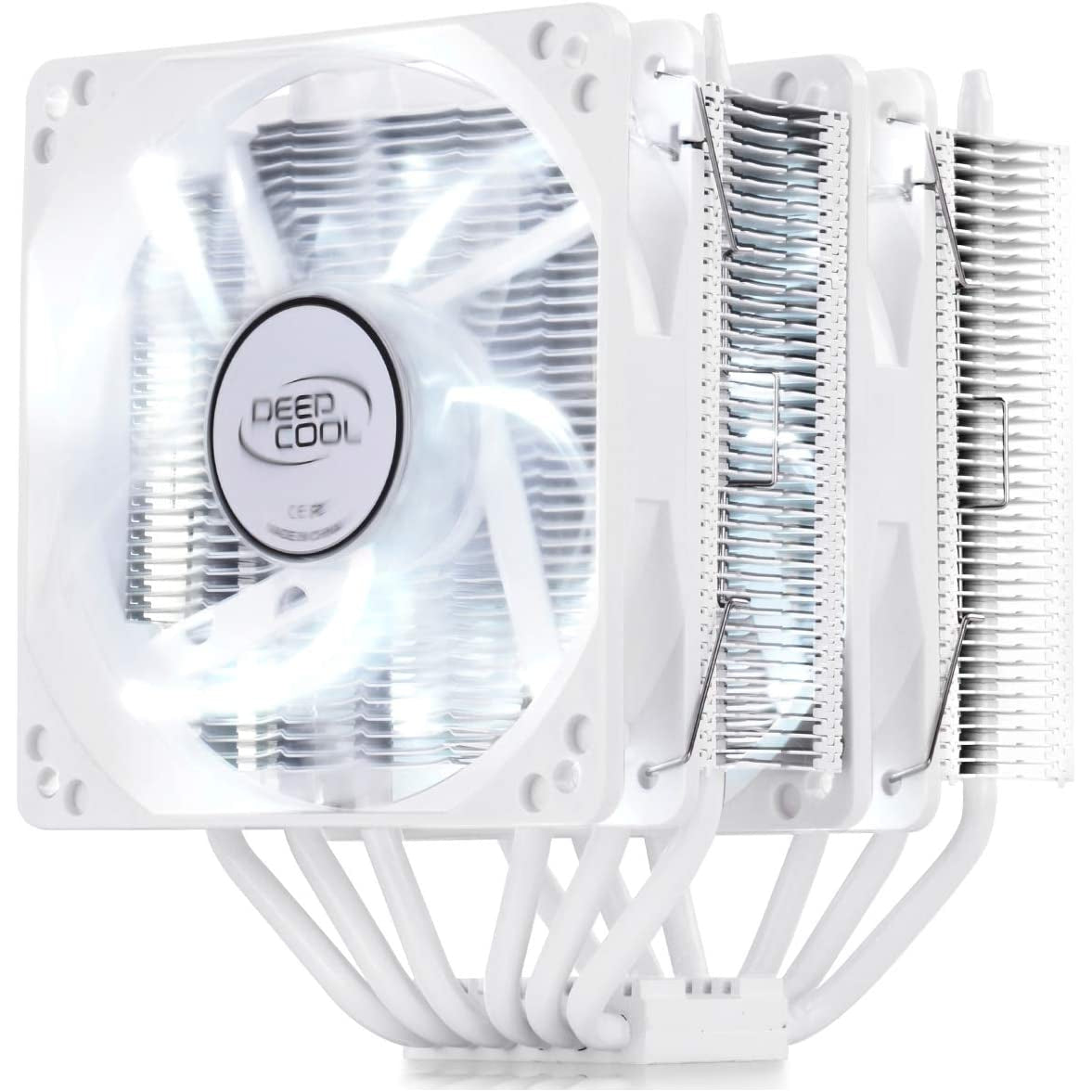 Deepcool Neptwin WH CPU Cooler 6 Heat pipes Twin-tower Heatsink Dual 120mm white LED Fans, AM4 Compatible