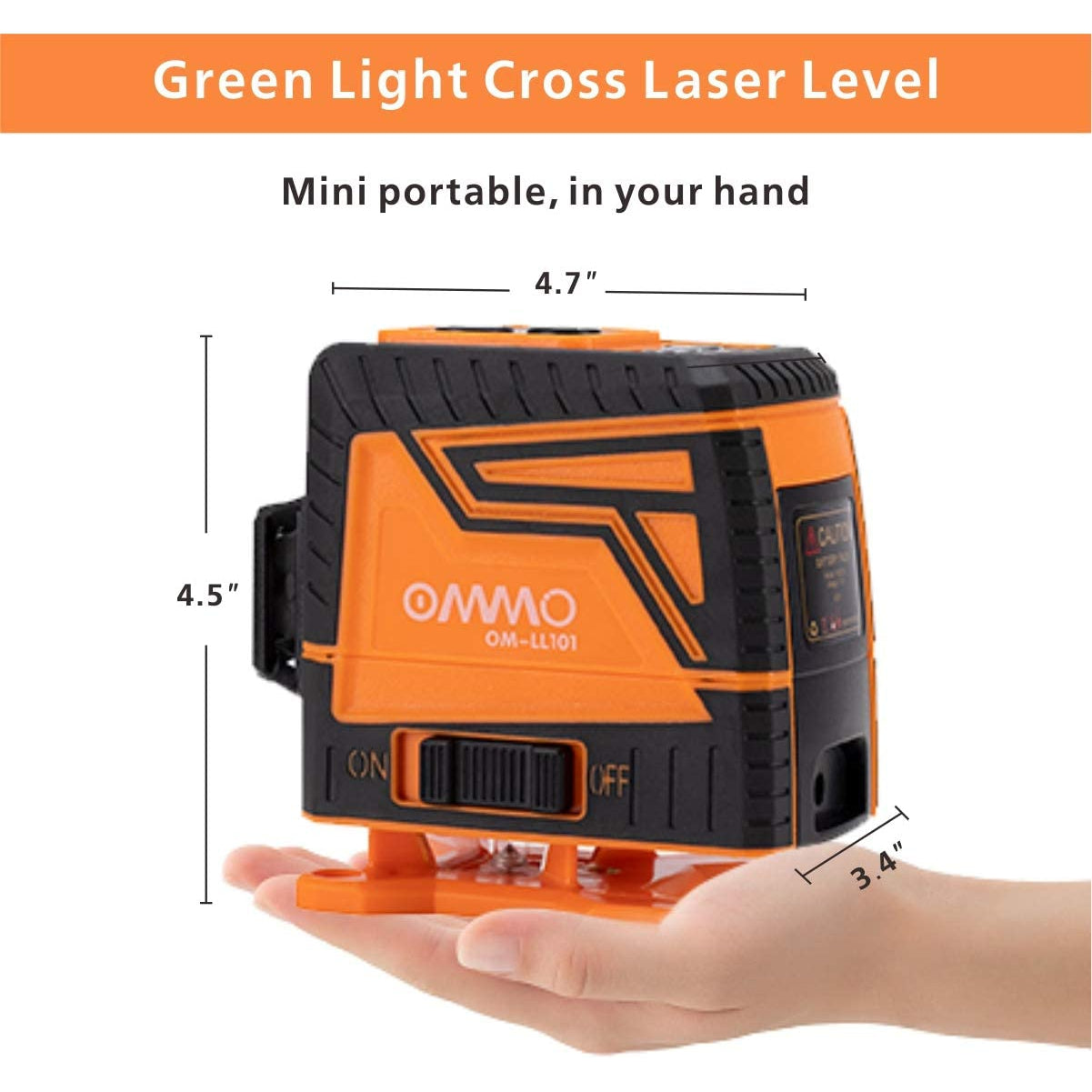 OMMO Laser Level, 12 Lines 3D Green Laser Level Tool, Self-Levelling Alignment 360° Vertical and Horizontal Line