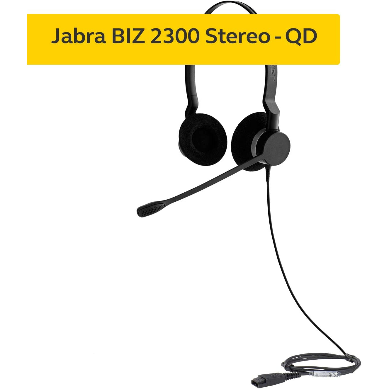 Jabra Biz 2300 Quick Disconnect UC On-Ear Stereo Headset