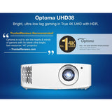 Optoma UHD38 4K Home Cinema Projector - White