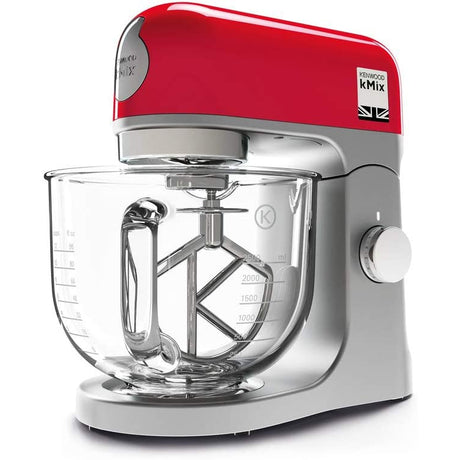 Kenwood kMix Stand Mixer with 5L Glass Bowl 1000W, Red