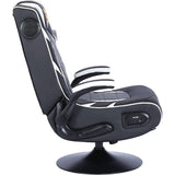BraZen Panther Elite 2.1 Bluetooth Surround Sound Gaming Chair - Black / White - Refurbished Pristine