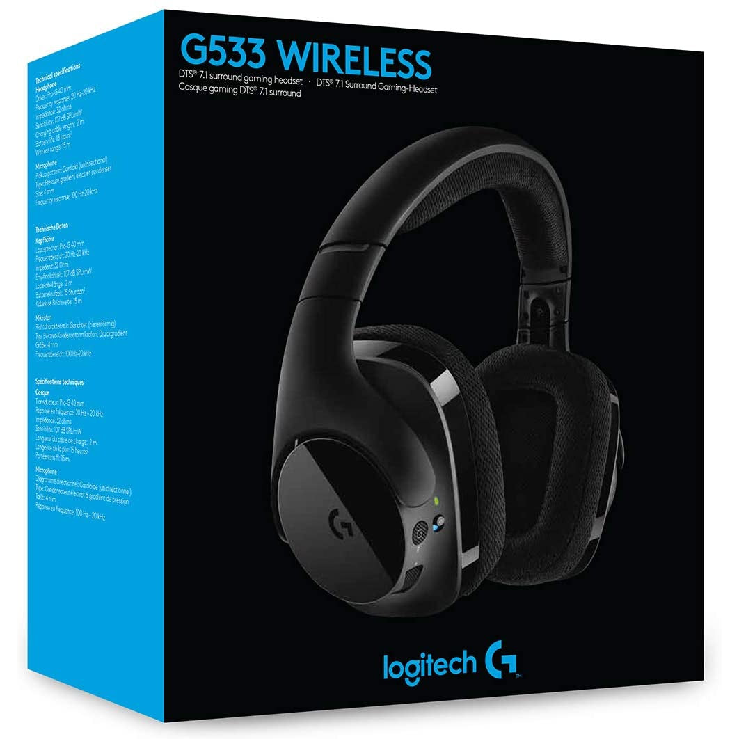 Logitech G533 Wireless 7.1 Gaming Headset - Black