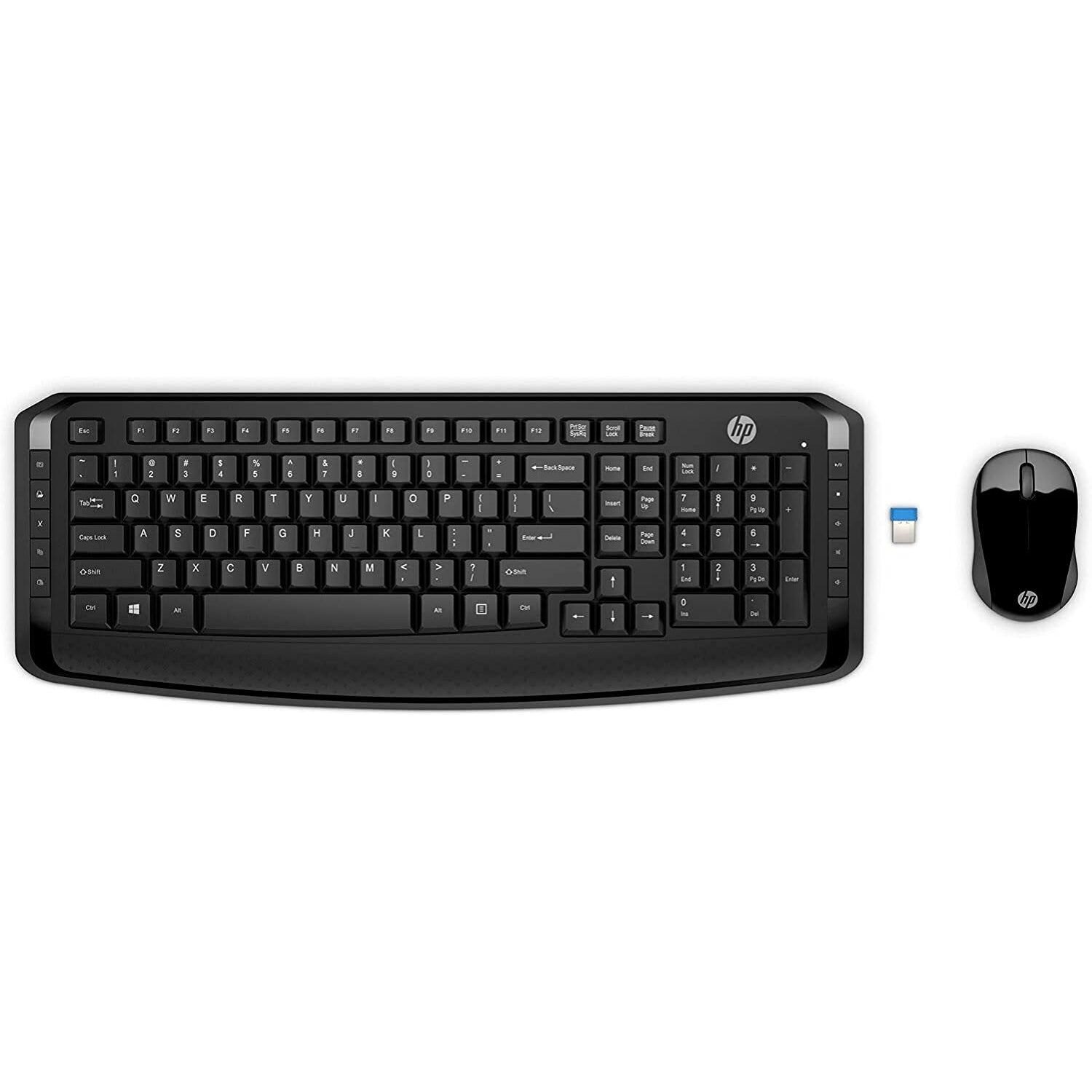 HP Wireless Keyboard and Mouse 300 Combo [UK Layout], Black