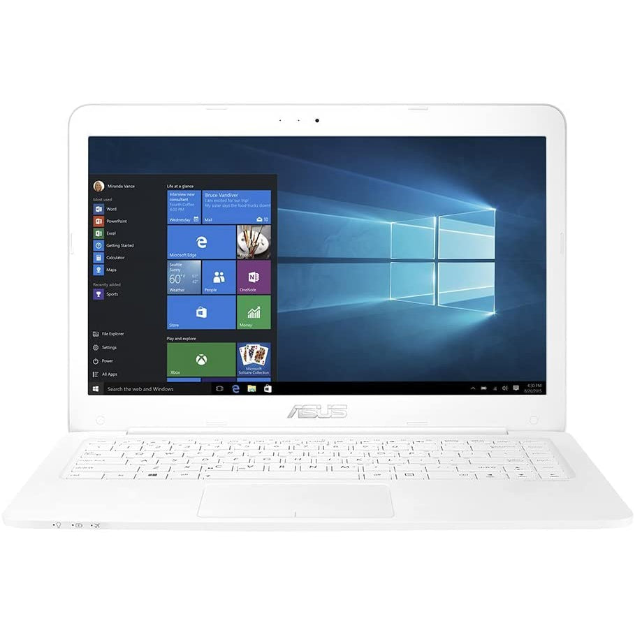 Asus VivoBook L402 14" Laptop, White, Intel Celeron, 4GB RAM, 32GB SSD, Windows 10