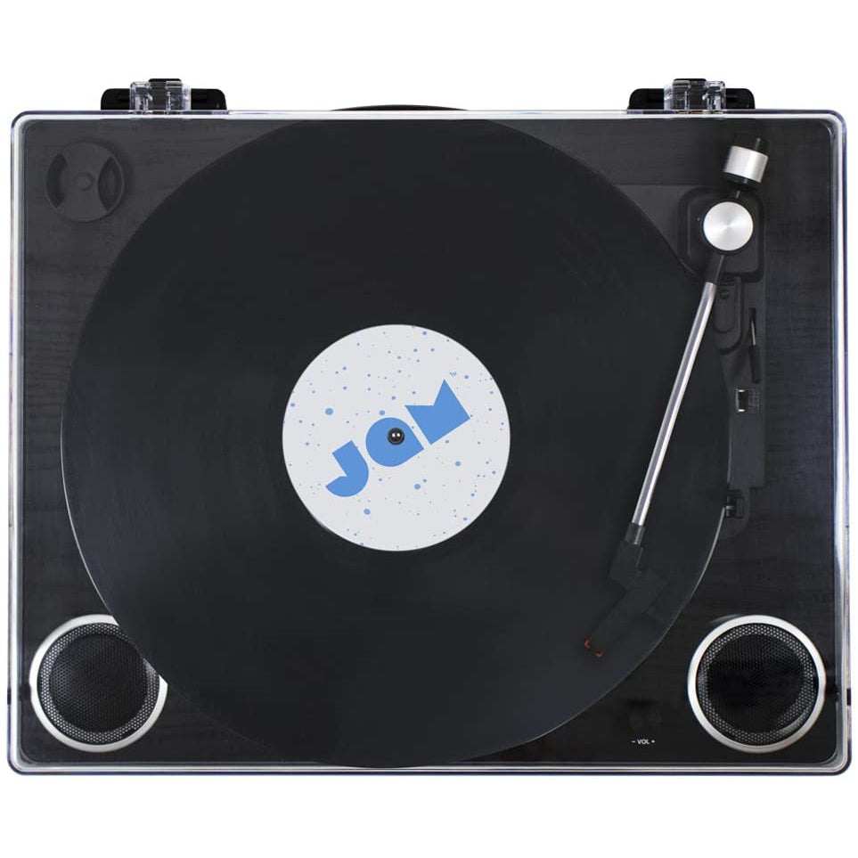 JAM Turntable Vinyl Record Player, 3 Speed Belt Drive - Black