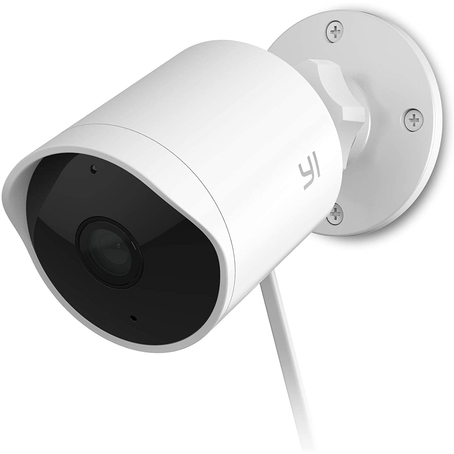YI Outdoor Camera 1080p, Security Camera IP65 Waterproof, IP Camera With Wifi - White