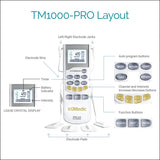 TruMedic TM-1000PRO Deluxe Tens Massager Unit for Pain Relief - White