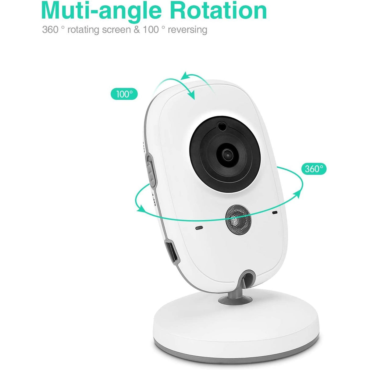BOIFUN Baby Video Camera with Night Vision Temperature Monitor - White