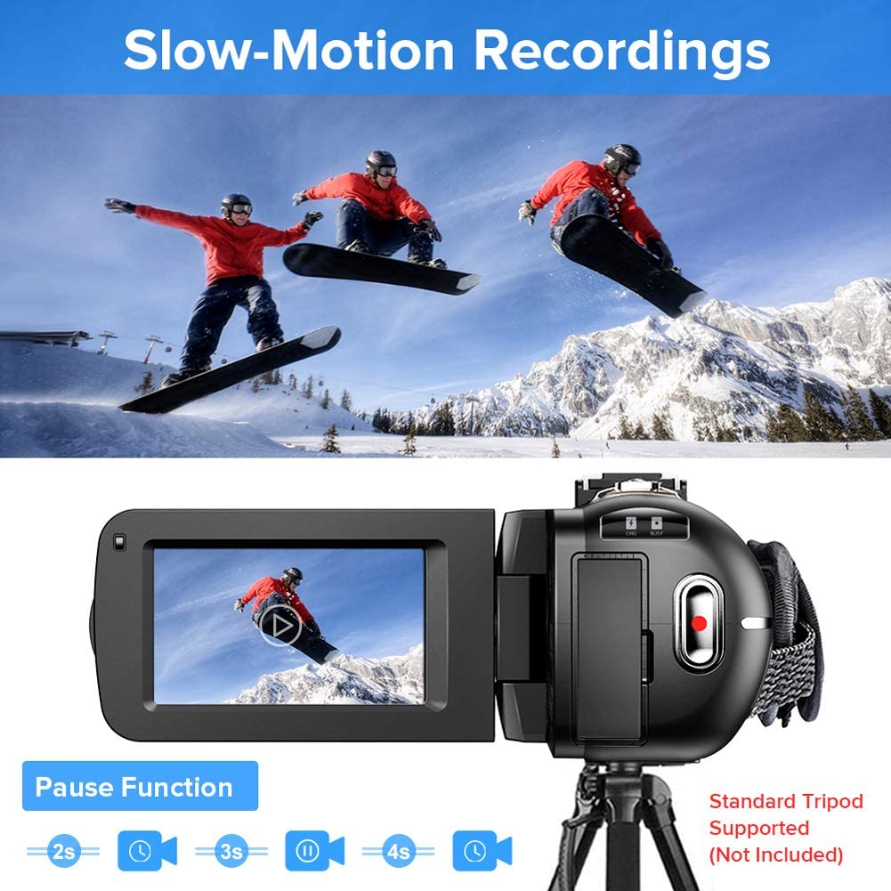 Video Camera Camcorder 2.7K Ultra HD YouTube Vlogging Camera 36MP IR Night Vision Digital Camera Recorder 16X Digital Zoom 3 inch IPS Touch Screen