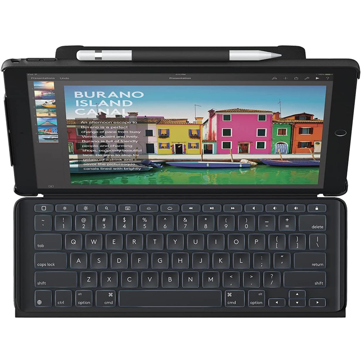 Logitech Slim Combo Detachable Keyboard for iPad Pro 12.9-Inch - Black