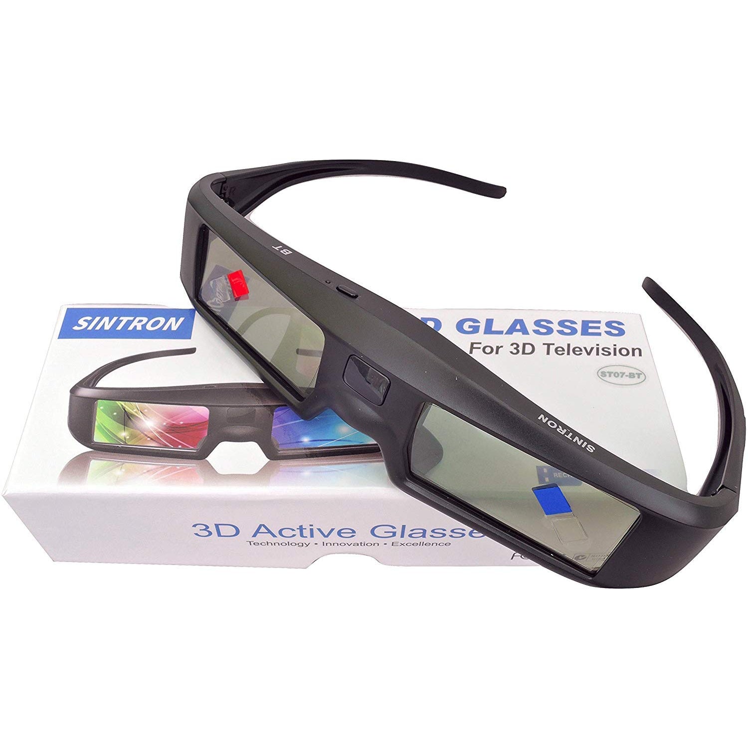 Sintron 3D Active Shutter Glasses Rechargeable ST07-BT For RF/Bluetooth Sony, Panasonic, Samsung 3D TV & Epson 3D projector (1 Pair)