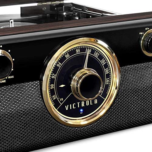 Victrola Empire Junior 4-in-1 Wood Vintage Bluetooth Record Player - Espresso
