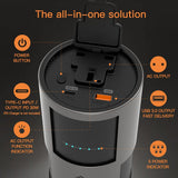 Novoo Power Bank with AC Outlet, 81W Portable Charger 22500mAh with USB C Port, USB 3.0 Quick Charge Port & UK Plug Port