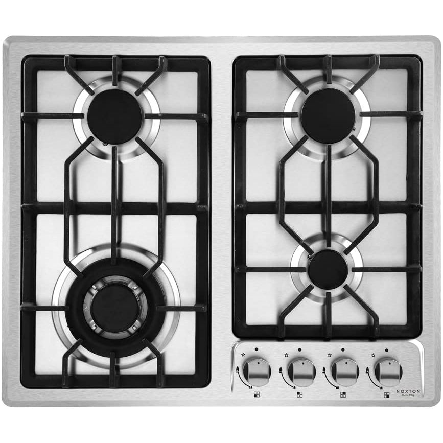 Noxton PF640STX 4 Burner Gas Hob, Built-in Cooker in Stainless Steel FFD