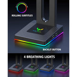 Blade Hawks RGB Gaming Headphone Stand with 3.5mm AUX and 2 USB Ports - HS18 (Only for PC)