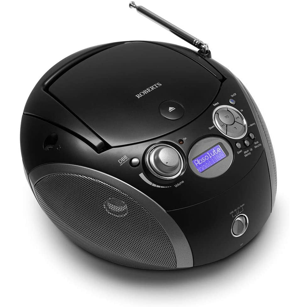 Roberts Radio Zoombox3 DAB/DAB+/FM/SD/USB Radio with CD Player - Black