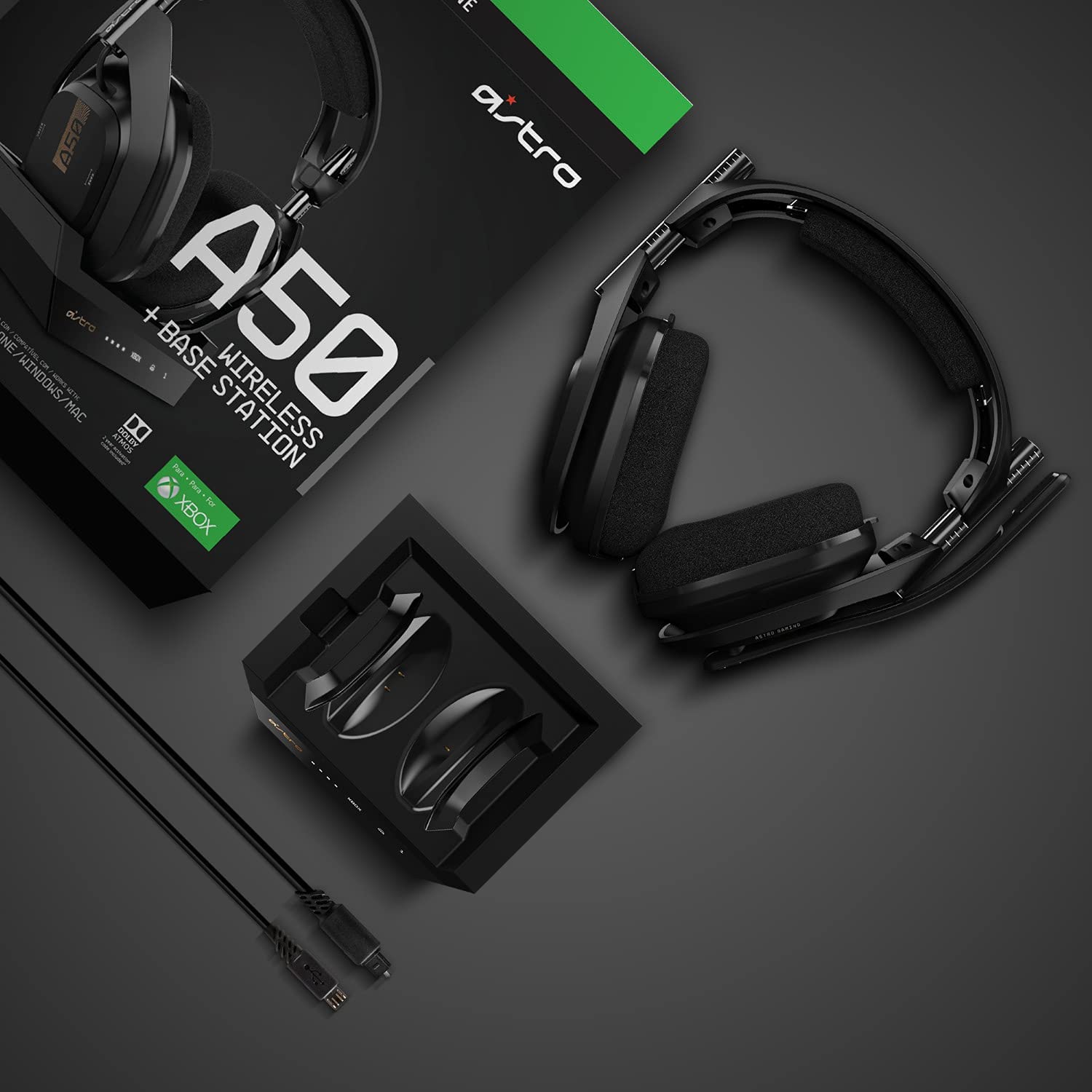 ASTRO Gaming A50 Wireless Gaming Headset + Charging Base Station - Black/Gold